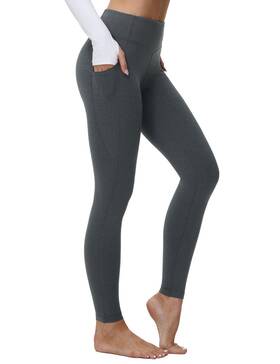 Baleaf Baleafabh145a05wbl45705 Womens Fleece Lined Leggings High Waisted Thermal Yoga Pants - Size L