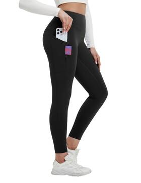 Baleaf Baleafbgy067awbb08d0103 Womens 25 Inch Fleece Lined Petite Leggings With 5 Pockets Thermal Warm Winter T