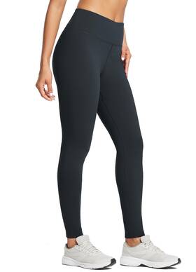 Baleaf Baleafebd052a05wbl00102 Womens Black Xs Fleece-lined Thermal Leggings Ski And Hiking Cold Weather Gear