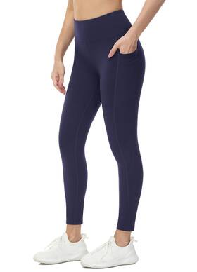 Baleaf Baleafebd053a05wbl02003 Womens Fleece Lined Water Resistant Leggings 25 Petite Navy Thermal Tights