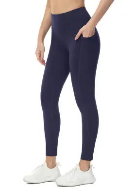 Baleafebd053a05wbl02003 Baleaf Womens Fleece Lined Water Resistant Leggings 25 Petite Navy Thermal Tights