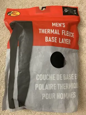 Bass Pro Shops 840194734202 Mens Base Layer Pants Thermal Fleece Size Lt
