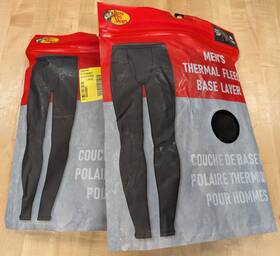 Bass Pro Shops 840194734264 Lot Of Two Thermal Fleece Base Layer Pants Mens Xl Black