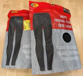 Bass Pro Shops 840194734264 Lot Of Two Thermal Fleece Base Layer Pants Mens Xl Black