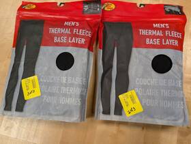 Bass Pro Shops 840194734288 Lot Of Two Thermal Fleece Base Layer Pants Mens Large Black