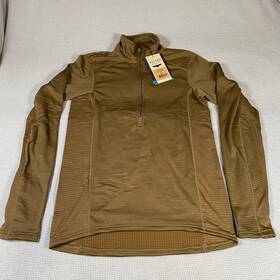 Beyond Clothing 888610076109 A2 Krios Crew Pullover Grid Fleece Polartec Power Coyote Medium Long