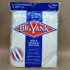 Big Yank 035141764245 Vintage 1997 Mens Size Xl 42-44 Thermal Underwear Bottoms Long John