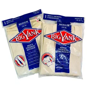By444t Big Yank Vintage Thermal Set Undershirt And Bottoms Long Johns Lot Of 2 Medium Nos