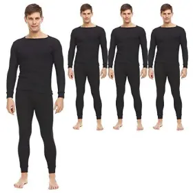 Billionhats 056576301299 3 Pack Of 2pc Thermal Sets For Men Base Layer Long Johns Underwear Top And Bo