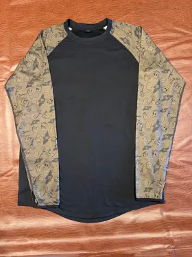 Blackstrap 661787869510 Mens Therma Crew Base Layer Top - L Skull N Roses