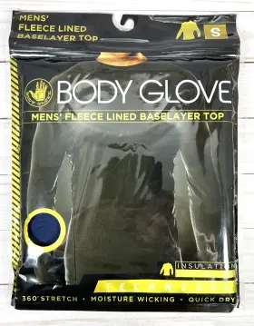 Body Glove 814116019265 Mens Small Blue Fleece Lined Baselayer Top Shirt Quick Dry New