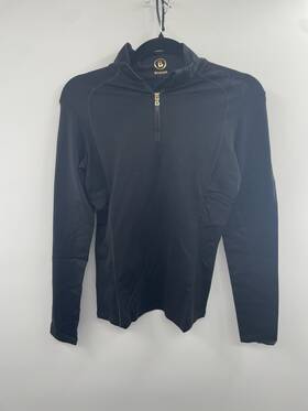 Bogner 064308812143 Nwt Sport Medita First Layer Womens 6/small Black Quarter Zip Long Sleeve