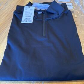 Bogner 064308936887 Margo 2 Shirt Midlayer Large Deepest Navy Zip Neck1/4 Nwt