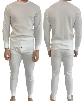 Ny184 Brooklyn Vertical Mens 2-piece Waffle Thermals Set Long Sleeve Shirt Pants Johns Waff
