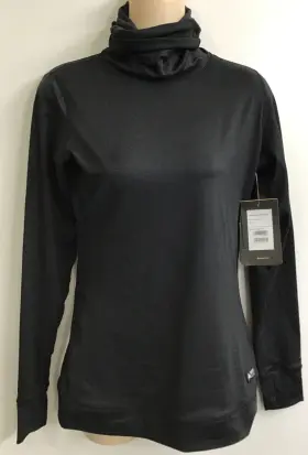Burton 009521840615 Ladies Long Neck Midweight True Black Sleeve Nwt Size S