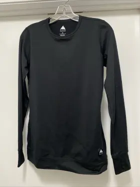 Burton 009521844590 Midweight X Base Layer Crew True Black Long Sleeve Top Womens Size Small