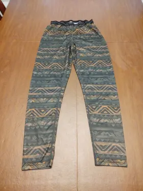 Burton 193177584128 Youth Midweight Base Layer Pants Size Xl Green Multi Pattern Excellent
