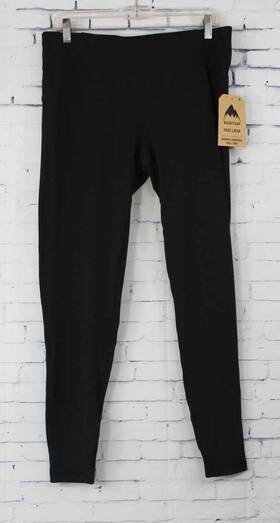 Burton 632059970005 Wool Midweight First Layer Pants Womens Xl Black Heather New