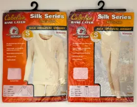 Cabelas 827624178492 Base Layer Silk Series Size S Pink Womens Top Shirt And Pant /long Johns