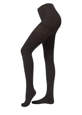 Mic030 Calzedonia Womans Thermal Super Opaque Tights In Black Size M