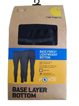 Carhartt 061492033297 Nwt Base Force Lightweight Mens Size 4xl Black Cool Weather Bottoms