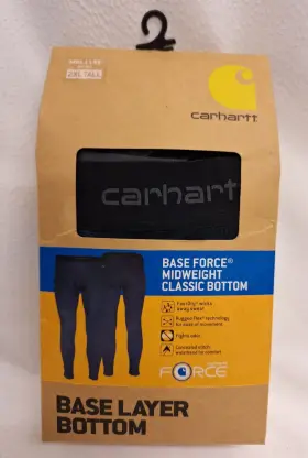 Carhartt 061492037677 Nwt Base Force Midweight Classic Mens Size 2xl Tall Navy Blue Bottoms