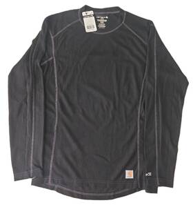Carhartt Mbl113-blk Force Midweight Waffle Base Layer Crewneck Top Black Medium