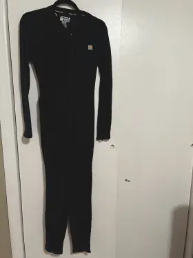 Um0192-w Carhartt One Piece Base Layer Union Suit Black Thermal Waffle Mens Small
