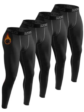 Ree8012 Celfaeree 4 Packs Thermal Underwear For Men Long Johns Base Layer Mens
