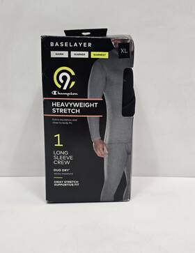 Champion Rn15763 Mens C9 Duo Dry Heavyweight Stretch Baselayer 1 Long Sleeve Crew Xl