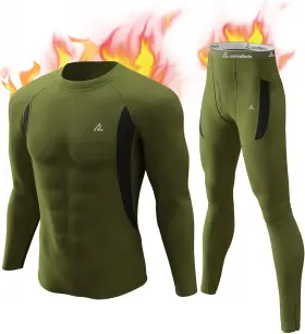 Cl Convallaria 313036555506 Mens Thermal Underwear Set With Fly Long Johns Base Layer Winter