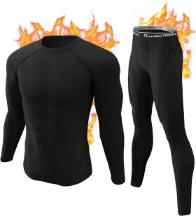 Cl Convallaria 445015564506 Thermal Underwear For Men Long Johns Fleece Lined Hunting Gear Se