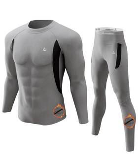 Cl Convallaria C1101b-6 Thermal Underwear Set For Winter Hunting - Midweight Long Johns Grey