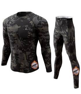 Cl Convallaria C1104q-30 Camo Thermal Underwear Set For Winter Hunting - Midweight Long Johns L