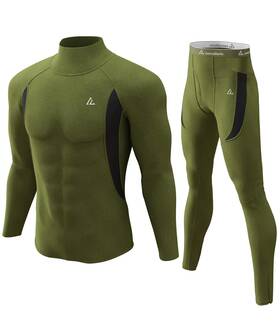 Cl Convallaria Yx-18-ag-tn-of-2xl Base Layer Men Cold Weather With Fly Thermal Underwear Set Winter Hunting Gea