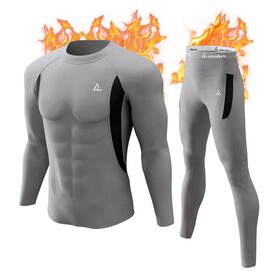 Cl Convallaria Yx-18-gy-tn-nf-l Mens Thermal Long Johns Set - Winter Base Layer For Outdoor Sports