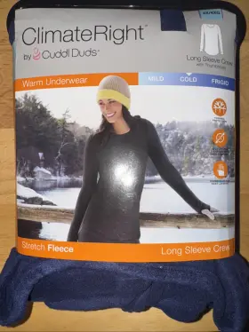 Climate Right Cuddle Duds 716272293384 4x Ladies Fleece Top Plus Size Long Sleeve New