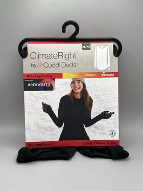 Climateright 197117501893 Cuddl Duds Womens Xl Long Sleeve Crew Thermal Guard Top Warmest