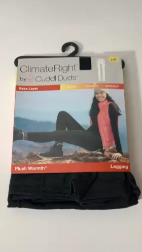 Climateright By Cuddl Duds 769137732191 Climate Right Womens Plush Warmth Leggings Size Large Black