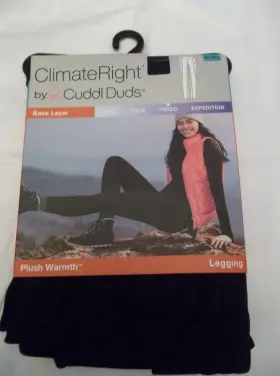 Climateright By Cuddl Duds 769137732221 Climate Right Womens Plush Warmth Leggings Size X-large 18-20 Black