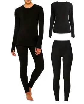 Climateright By Cuddl Duds 769137735499 Cuddlduds Climate Right Womens Size S Stretch Fleece Thermal Leggings Top Set