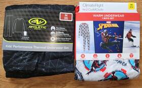 Climateright By Cuddl Duds Athletic Works K028437p Lot Nwt Marvel Spider-man Boys M 8/10 Thermal Layer Set