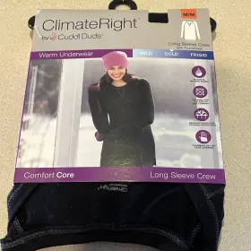 Cd8217611 Climateright By Cuddl Duds New Climate Right Base Layer Long Slv Crew Black Medium Thumb Holes