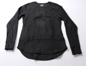 Cd8427353 Climateright By Cuddl Duds Womens L/s Stretch Crew Fleece Wr4 Black Large Nwt