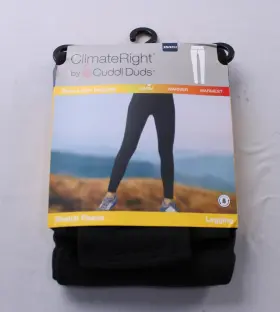 Cd8627353 Climateright By Cuddl Duds Womens Fleece Base Layer Leggings Ca4 Black Size Xs