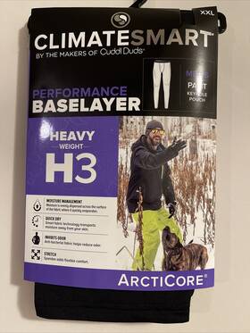 Climatesmart Cuddl Duds A2137 Mens Heavy Weight 2xl Black Arcticore Pants Nwt A2131