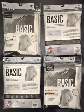 Coldpruf 091641145991 Base Layer Basic Mens Ls White Crew Neck 2 Thermachoice Medium