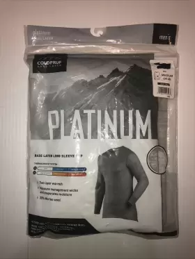 Coldpruf 091641147063 Mens Medium Base Layer Top Basic Dual Long Sleeve Crew Graynew