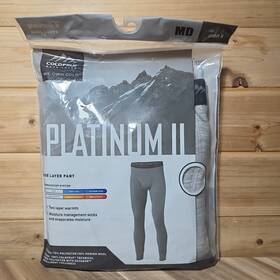Coldpruf 091641147124 New Platinum Ii Mens Pant Thermal Base Layer Underwear Gray Sz M