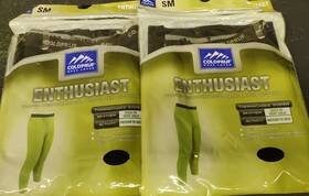 Coldpruf 091641151862 2 Pairs Of Enthusiast Thermal Base Layer Polypropylene Size 6-8 Small